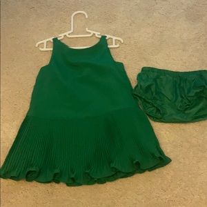 Green Janie and Jack dress with diaper cover